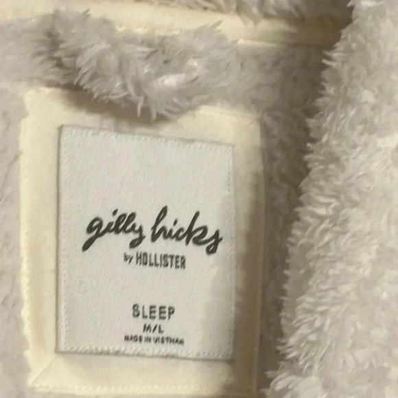 GILLY HICKS by HOLLISTER CO sleep/lounge bath robe M/LG ivory color (2pc bundle) - Picture 6 of 9
